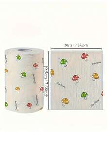 Washable Kitchen Paper Towels, Disposable Cleaning Wipes, Strong Absorbency, Non-Greasy, Roll Format, Random Pattern, Suitable For Kitchen, Car, Living Room, Bathroom, Bedroom And Other Places, Kitchen Cleaning Essential - A - View 4