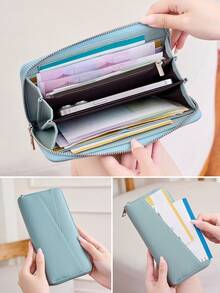 FOREVER MIYIN Women's Long RFID Anti-Theft Phone Wallet, Full Zipper Large Capacity Clutch, Multiple Card Slots + Bill Compartment, Compatible With Smartphones, Suitable For Daily Use And Travel - Multicolor - View 10