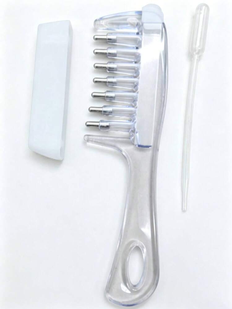 1pc Transparent Hair Care Massage Comb, Suitable For Men And Women, Wide Tooth Hair Comb, Multi-Functional Liquid Dispensing Hair Care Comb For Home Use - Multicolor - View 13