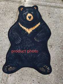 1 pieza Alfombra decorativa de oso negro, tapete de piso, alfombra, alfombra de sala de estar, alfombra de área, alfombra grande, alfombra de dormitorio, alfombra universal - Multicolor - Ver 5
