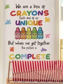 1pc Children's Room Wall Decor Letter Pencil, Colorful Letter Wall Sticker, Suitable For Children's Room, Bedroom, Living Room, Classroom, Background Wall, Wall Decor, Easy To Paste And Remove, Home Decor, Sticker, Wall Sticker, Home Decor. - Wall Stickers - View 8
