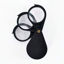 1 buah Kaca Pembesar Genggam Portabel 15X, Lensa Optik 30mm, 3 Lensa Definisi Tinggi Pembesaran Tinggi Lipat, Alat Baca Mini Pembesaran Tinggi untuk Teks Kecil, Kaca Optik + ABS - Beraneka warna - View 1
