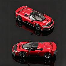 Burago Ferrari Model Mobil Sport Paduan Logam Bimegao Seri F80 Skala 1/64, IP Berlisensi Resmi, Koleksi Mobil Miniatur, Hiasan Pajangan Meja - MultiWarna - View 5