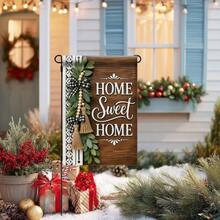 1pc 2D Garden Flag, Home Style Warm Design Garden Flag - Single-Sided Print, Durable Polyester Material, Suitable For Home And Yard Outdoor Decoration, Holiday Atmosphere Decoration, Size 11.8x17.7 Inches, Flag Pole Not Included - A - View 8