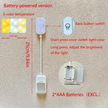 1 pieza Luz de lectura recargable con 8 LED - 3 temperaturas de color que cuidan los ojos, brillo regulable, lámpara de lectura compacta y ligera con pinza, adecuada para estudiantes, niños, tejer, acampar, reparar, amantes de los libros, regalo de graduación - Estilo vertical blanco - Ver 9