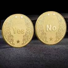 YES NO Coin Flip Decision Maker Toy, Funny Choice Making Coin, Lucky Wish Token, Creative Novelty Gift For Friends, Party Favor, Desk Decoration Collectible - Multicolor - View 1