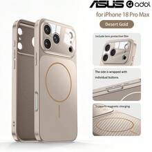 ASUS Phone Case Compatible With Iphone 17 Pro Max / IPhone 17 17Pro / IPhone 18 Pro / 18Pro Max, Full Coverage Design, Lens Protection Film Included, Magnetic Charging Support, Integrated Matte Texture, Lightweight Anti-Drop Phone Case, Champagne / Dark Blue / Orange Available - Champagne - View 11