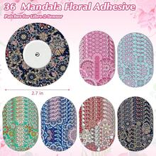 1 Box - 2/6/10pcs Adhesive Patches For Libre 2 Sensor, Mandala Floral CGM Patch Waterproof CGM Cover Sweat-Proof Colorful Sensor Blood Glucose Monitoring Protective Cover Detachable Strap - View 3