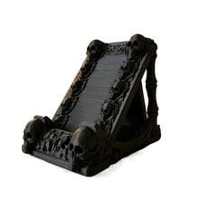 1pc Gothic Skull Phone Stand, Dark Style 3D Printed Desktop Phone Holder, Black Upright Phone Display Stand, Suitable For Most Smartphones, Ideal For Office Desk, Office, Home Use And Halloween Style Desktop Decor - Multicolor - View 5