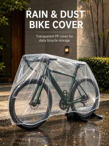 1/3/5/10pcs Road Vehicle Protective Cover, High Transparency Material Doesn't Block Color, Elastic Closure Quick Wear, Fits Road Vehicles, Mountain Bikes And Various Cycling Gear, Portable Transparent Bicycle Cover - Bicycle Transparent Cover - View 1
