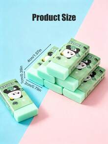 Fresh Cute Adorable Pattern Eraser, Cleans Cleanly With Less Residue, Suitable For Students' Daily Use, Back To School Essential - Multicolor - View 2