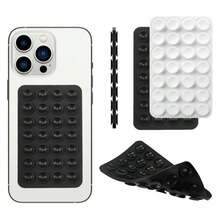 Double-Sided Silicone Suction Cup Phone Holder, Silicone Accessory Compatible With IPhone And Android Phones, Hands-Free Mirror Shower Phone Stand For Video Recording And Selfies - Multicolor - View 3