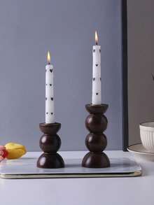 Set de 2 candelabros estilo nórdico en espiral, decoración de mesa simple y exquisita para mesa de comedor, elevado y bajo, estilo INS, apariencia de alta gama - Multicolor - Ver 16