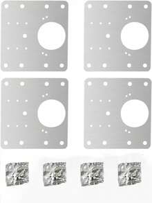 MIBORIL Stainless Steel Cabinet Door Hinge Repair Parts, Suitable For Wardrobe Door Hinge Repair Installation, Furniture Drawer Countertop Hinge Fixing Repair Plate - Silver - View 14