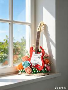 Set Rakitan Gitar Listrik Pink 1710pcs, Cocok Untuk Dekorasi Pajangan Meja/Dekorasi Meja Dapur/Model Buatan Tangan Kelas Kolektor/Hadiah Pecinta Musik/Suvenir Koleksi/Hadiah Musisi, Dekorasi Pajangan Meja yang Unik - Yg tertangkap - View 14