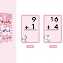 1/4 Set Math Flashcards, 36 Cards/Set, Includes Addition, Subtraction, Multiplication, Division, Rounded Corners, Reusable Learning Cards, Erasable, Multicolor, Portable, Suitable For Addition, Subtraction, Multiplication, Division Practice, Math Games, Teaching Aid, Back To School Stationery, Teacher Gift - Multi-color - View 6
