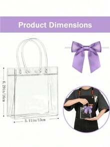 Transparent Plastic Gift Bags, Made Of Reusable PP Material, With Handles And Bows, Perfect For Wedding, Bridal Shower, Birthday Party, Baby Shower And Other Special Occasions Gift Packaging, The Preferred Choice. - Multiple Styles - View 7