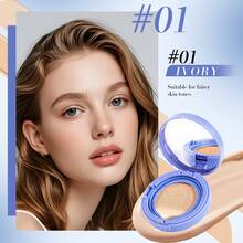 Air Cushion Foundation, Lightweight Buildable Coverage Face Makeup With Smooth Natural Finish, Portable Cushion Compact For Everyday Makeup - Multicolor - View 9