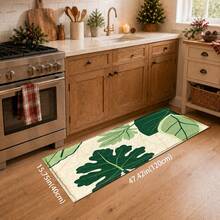 1 buah, Keset Dapur Imitasi Kasmir Bermotif Daun Hijau, Keset Lantai Dapur Penyerap Air, Karpet Dapur, Keset Panjang, Keset Depan Wastafel, Cocok Untuk Dapur, Kamar Mandi, Pintu Masuk, Lorong, Ruang Cuci dan Dekorasi Rumah - MultiWarna - View 11