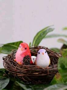 2/12/24 Pcs Cute Cartoon Mini Colorful Resin Bird Micro Landscape Decor, Home Desktop Decoration Gift, Spring Garden Decor, Suitable For Outdoor Yard And Garden, Random Color - Little Bird - View 8