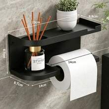 1pc Wall-Mounted Paper Towel Holder, Can Be Used As Bathroom Fragrance Storage Rack, Multi-Functional Storage Rack, Toilet Paper Holder, Suitable For Kitchen And Bathroom, Bathroom Accessories - Multicolor - View 10