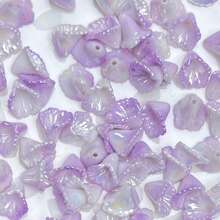 140pcs Multicolor Pearl Luster Morning Glory Acrylic Center Hole Loose Beads For DIY Bracelets, Phone Charms, Keychains Handmade Craft Supplies - Multicolor - View 14