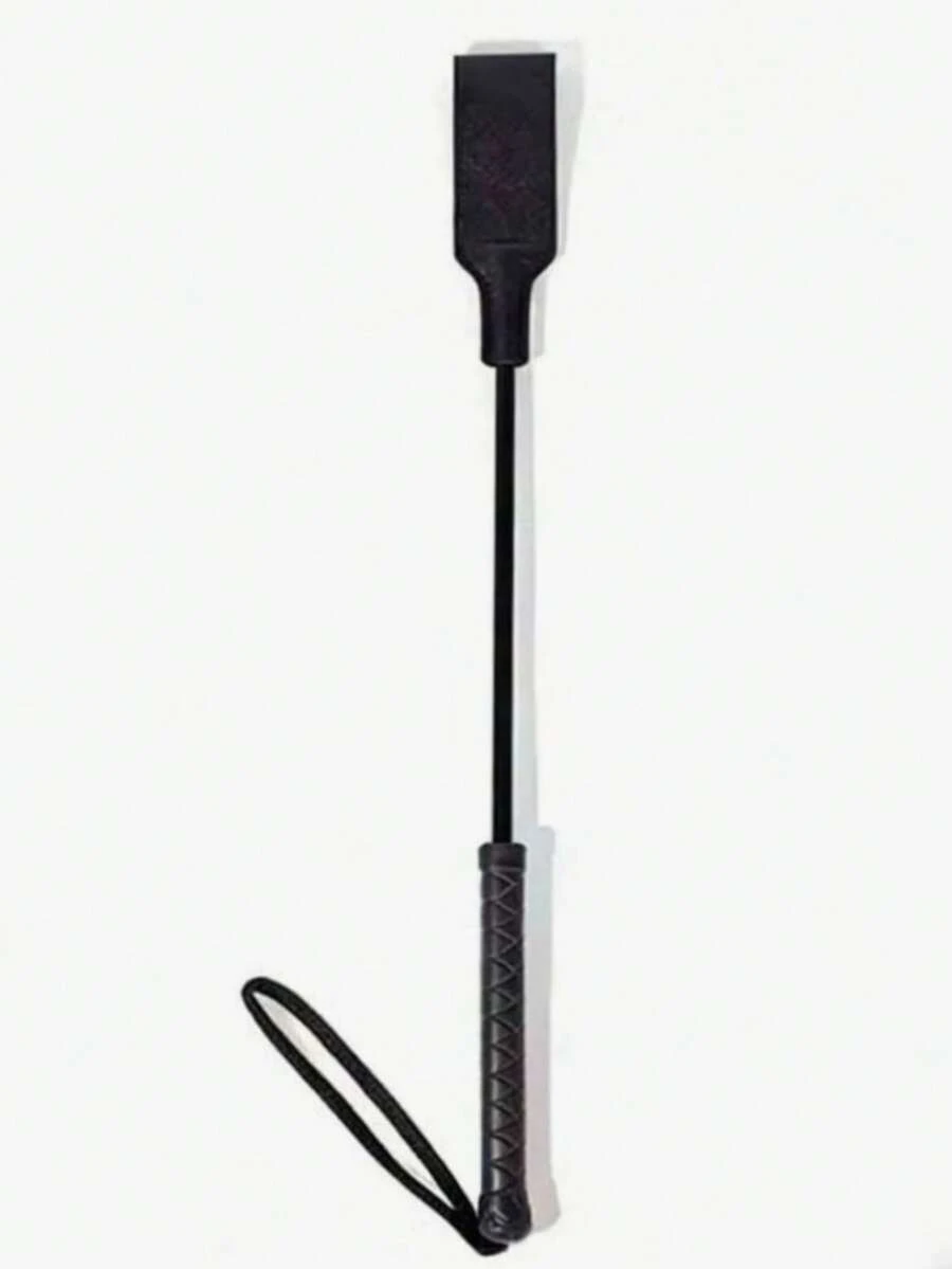 1pc Equestrian Riding Crop, Lightweight Horse Training Whip With Comfortable Grip Handle, Durable Horse Riding Equipment For Beginners, Training Practice, Outdoor Activities And Couple Leisure Moments - Black - View 1