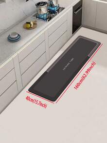 1 Pc Black And Gray Grid Pattern Kitchen Mat, 3.5 Mm Soft Rubber That Absorbs Water And Is Easy To Clean. Suitable For Corridors, Bathrooms, Living Rooms, Outdoor Door Mats, And Toilets. Useable Throughout The Year And For Various Holidays. - Multicolor - View 18