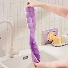 1pc Beige/Purple/Red Silicone Sink Splash Guard With Suction Cups, Can Be Placed Behind The Sink, Kitchen Sink Splash Guard, Restaurant Sink Splash Guard - Multicolor - View 6