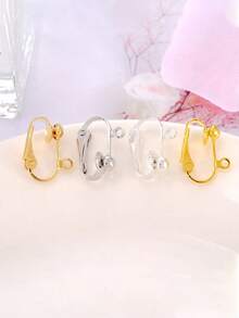 4/20/40pcs Clip Earrings, Copper With Easy-Open Rings, DIY Jewelry Making Set, Gold And Silver Colors Available, Suitable For Women - Clip-on Earrings - View 3