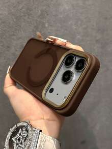 VOUVI 鑽石鏡頭磨砂防震手機殼，適用於 iPhone 18 17 16 15 14 13 12 11 Pro Max，適用於 17 Air 16 15 14 Plus，中性高級手機殼配件 - 深棕色 - 查看 32