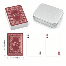 Custom Name And Date Playing Cards, Personalized Wedding Poker Deck With Card Face Design, Custom Text Card Backs For Wedding Receptions, Bridal Showers And Engagement Parties, Keepsake Game Night Gift For Couples, Newlyweds, Brides And Grooms - Multicolor - View 32