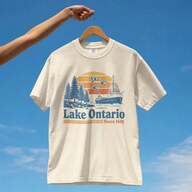 Lake Ontario Shirt, Great Lakes Resist  Tee, Vintage Canada Lake Shirt, Ontario Vacation Gift, Coastal Sailing Travel Tee Summer-Women Tops