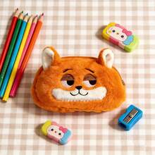 Disney 1PC Zootopia Large Pencil Cases Ideal For Office Use - Adorable Zootopia Design With Zippered Pocket, Perfect Desk Organizer - Multicolor - View 4