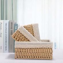 3/1pc Woven Basket, Toy Storage Basket, Bathroom Basket, Diaper Woven Storage Basket, Kids Room Basket, Small Basket, Baby Supplies Storage - Multicolor - View 7