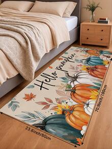 1/2pcs Thanksgiving Pumpkin Pattern, Vintage Diatomaceous Earth Mat, Super Absorbent, Non-Slip, Perfect For Bathroom, Kitchen And Dining Room, Quick Drying, Perfect Gift For Home Decor And Bathroom Mat, Thanksgiving Holiday Gift! - Multicolor - View 18