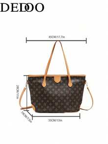 Dedoo FashionStyle Luxury Shoulder Handbag,Large Capacity Office School Bookbag For College Campus Girlfriend Gift For ShoppingDating,With Cherry Pendant - Brown - View 7