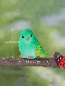2/12/24 Pcs Cute Cartoon Mini Colorful Resin Bird Micro Landscape Decor, Home Desktop Decoration Gift, Spring Garden Decor, Suitable For Outdoor Yard And Garden, Random Color - Little Bird - View 7