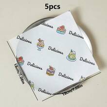 100/200pcs Cartoon Cake Baking Paper, Suitable For Cakes, Gift Packaging,Valentine's Day Cookie Packaging, Christmas, Holidays, Parties,Etc. Materials Include Handmade Paper,Baking Paper,Oil-Proof Food Paper, Wax Paper, Baking Tools, And Kitchenware. - Multicolor - View 12
