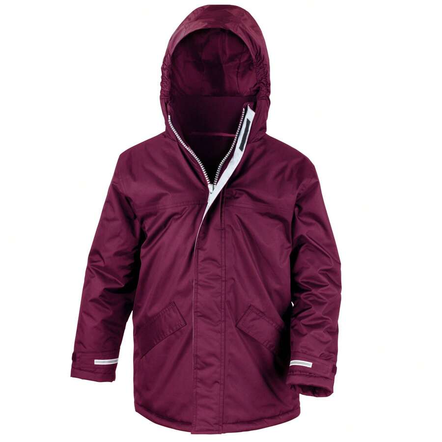 Result Result Core Childrens/Kids Parka - Burgundy - View 1