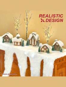 1pc White Christmas Snow Blanket 31.5*47.2 Inches, Artificial Snow Blanket, White Soft Fluffy Faux Snow Cover Cloth For Christmas Decoration, Cuttable And Patchable, Suitable For Creating Winter Wonderland Village Craft Background - White - View 4
