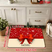 1/2/3pcs Christmas Theme Kitchen Rugs, Flannel Kitchen Mats, Soft Comfortable Absorbent Non-Slip Machine Washable With Non-Slip Backing, Suitable For Multiple Scenes: Entryway, Living Room, Bedroom, Kitchen, Dining Room, Bathroom, Laundry Room, Hallway, Christmas Holiday Home Decor Floor Mat - Multicolor - View 13