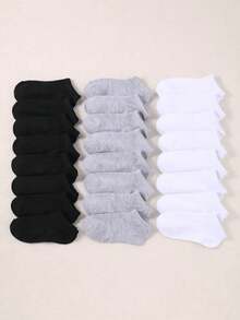 30/15/9//1 Pair Random Solid Color Sports Casual Short Socks, Comfortable And Breathable, Versatile For Sports, Autumn Toddler Girls Clothing Socks - Multicolor - View 7