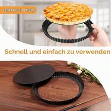 Tart And Quiche Baking Pan, 22 Cm, Fitted With Removable Lifting Base, Non‑Stick Surface, Baking Container For Fruit Cakes And Savoury Baked Creations - View 3