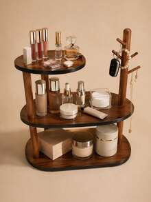 1pc Desktop Storage Rack, Skincare & Makeup Organizer, Kitchen Cup Holder, Coffee Mug Rack, Suitable For Living Room, Kitchen, Bedroom, Can Store Jewelry, Cosmetics, Spices And Tableware - Multicolor - View 3