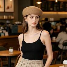 1pc Straw Beret Hat / Lightweight & Comfortable / Multiple Colors Available / Suitable For All Seasons And Outdoor Travel - How Much - View 4