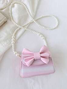 1pc Girls Bow PU Magnetic Closure Fashion Crossbody Bag Suitable For All Seasons Daily Use - A - View 12