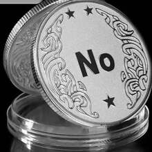 YES NO Coin Flip Decision Maker Toy, Funny Choice Making Coin, Lucky Wish Token, Creative Novelty Gift For Friends, Party Favor, Desk Decoration Collectible - Multicolor - View 8
