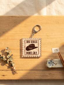 1pc/9Pcs Stamp Shaped Acrylic Keychain, Acrylic Backpack Pendant, Lightweight Backpack Key Charm, Vintage Stamp Acrylic Pendant, Backpack Decoration, Suitable For K-Pop Fans, Friends, Birthday Gift - Multicolor - View 11
