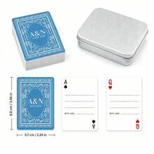 Custom Name And Date Playing Cards, Personalized Wedding Poker Deck With Card Face Design, Custom Text Card Backs For Wedding Receptions, Bridal Showers And Engagement Parties, Keepsake Game Night Gift For Couples, Newlyweds, Brides And Grooms - Multicolor - View 11